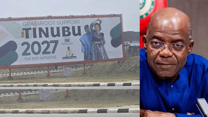 Tinubu campaign board, Otti