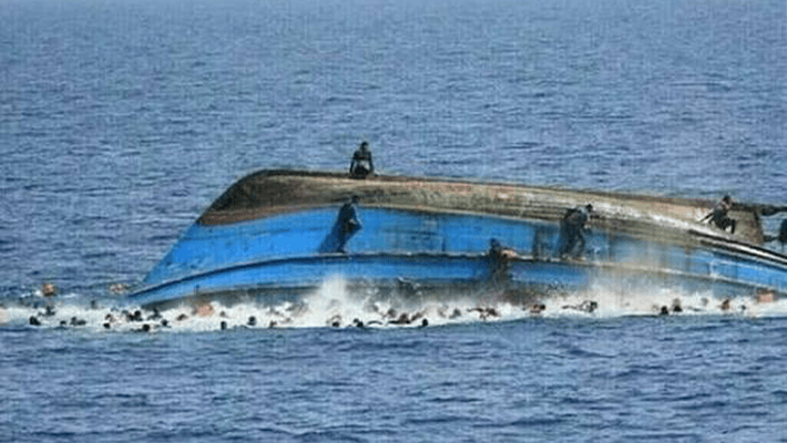 capsized boat