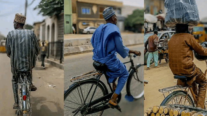 Bicycle riders in Kano State