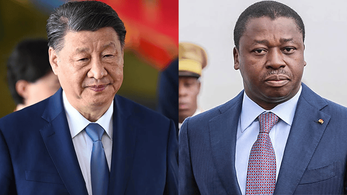 Chinese President Xi Jinping and Togolese President Faure Gnassingbé