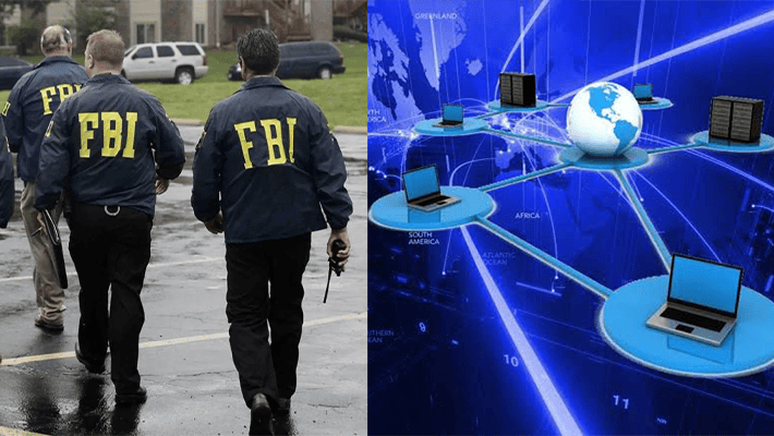 Masked FBI agents and a network of computers