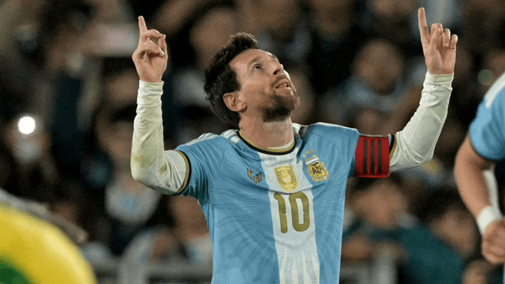 Messi during match against Benin