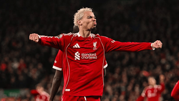 Ekitike in a Liverpool shirt (Yesterday’s match)