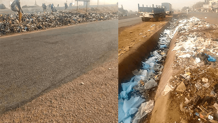 Refuse on the Zuba-Gwagwalada expressway
