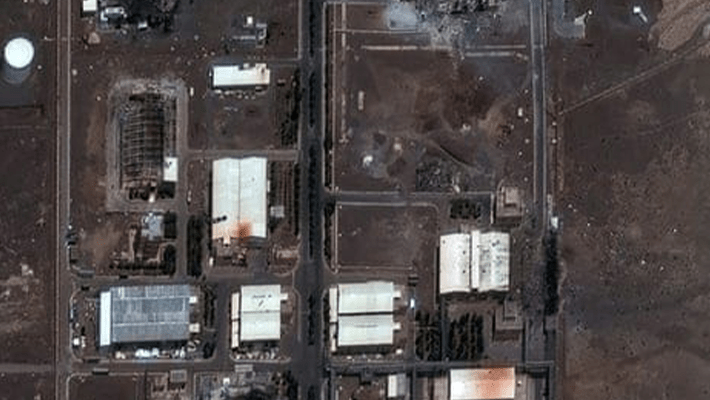 Building destroyed by the strike