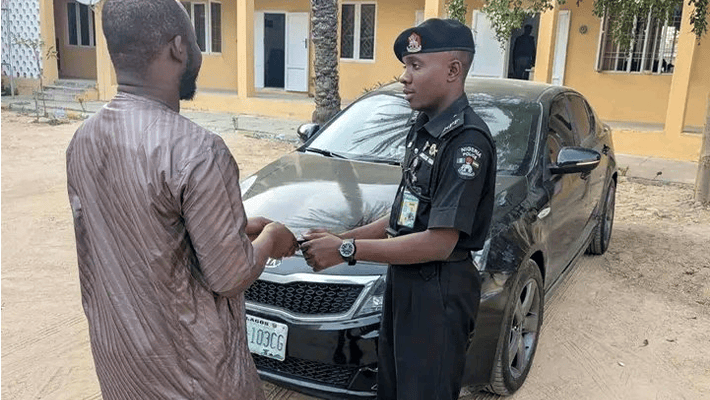 police handed the vehicle over to its rightful owner