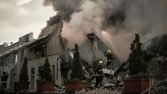 drone and missile attack on the Ukrainian capital Kyiv overnight.