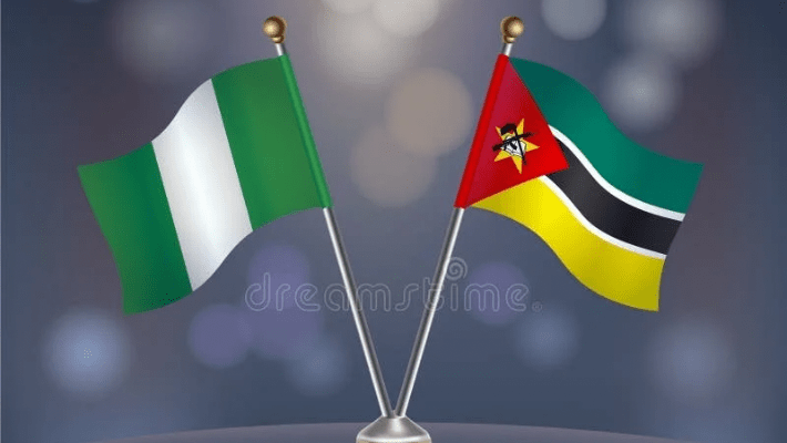 Flags of Nigeria and Mozambique