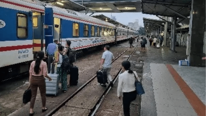 Railway station in Vietnam