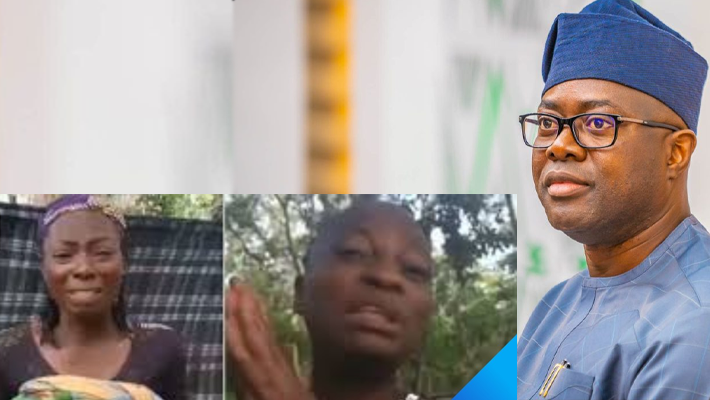 Governor Seyi Makinde and photos of abducted teachers