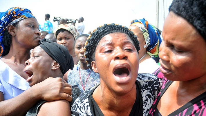 Nigerian Christians wailing