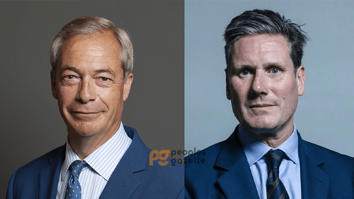 Nigel Farage and Prime Minister Keir Starmer