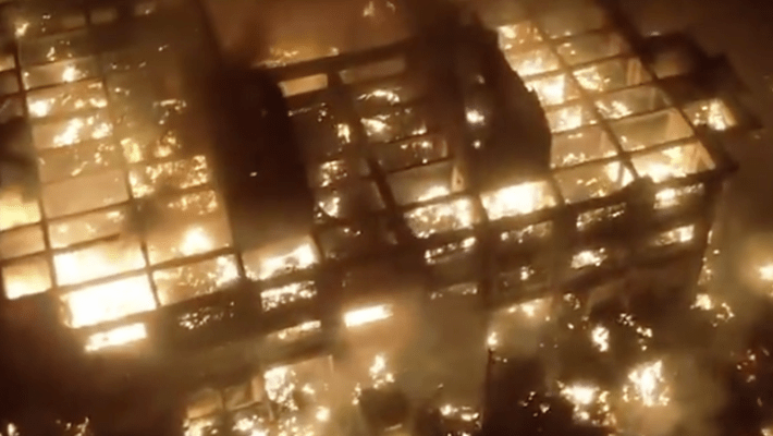 Singa market on fire