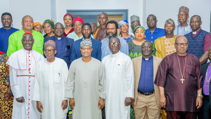 Uba Sani with religious leaders in Kaduna