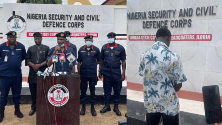 NSCDC arrests 21-year-old Kwara man