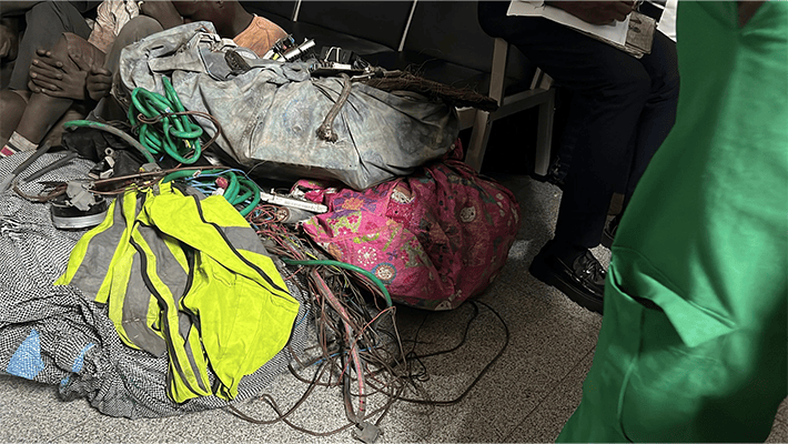 suspects arrested for stealing building materials