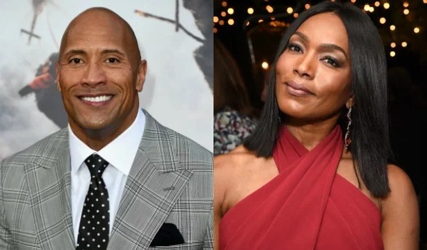 Dwayne Johnson and Angela Bassett