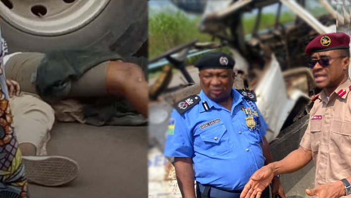 Police at a crash scene used to illustrate the story