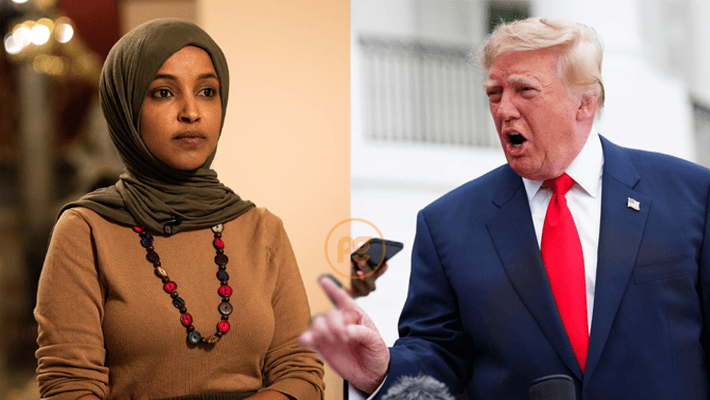 Ilhan Omar and Donald Trump