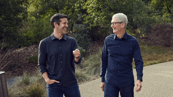John Ternus and Tim Cook