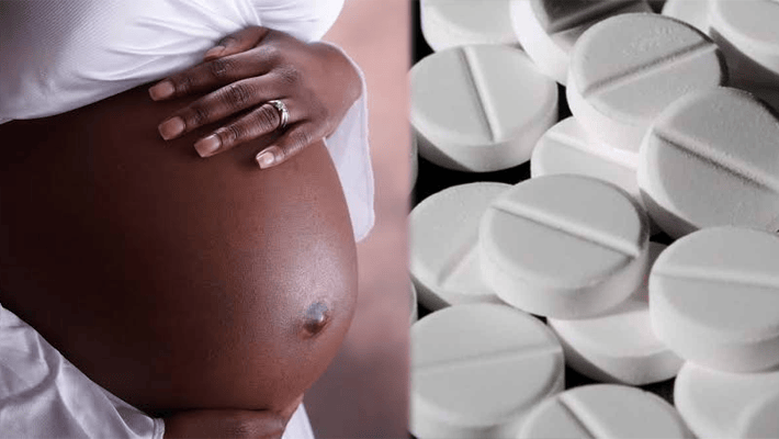 A pregnant woman and paracetamol.