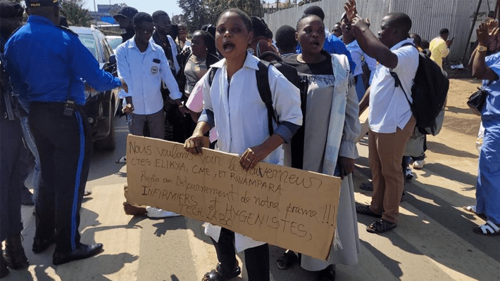 DR Congo health workers protest