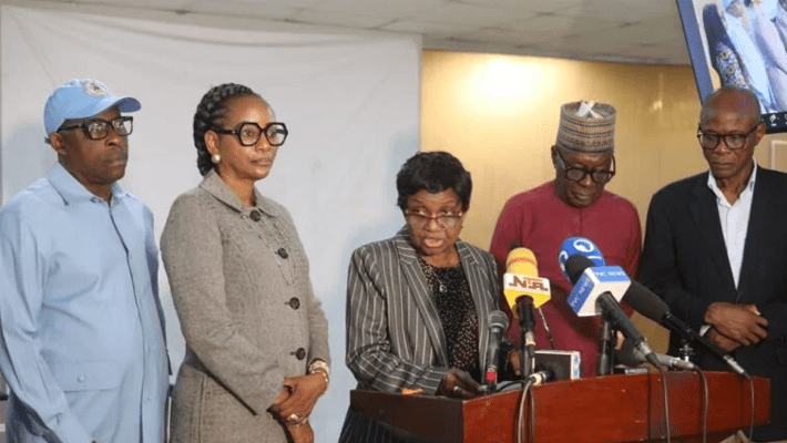 NAFDAC director-general Mojisola Adeyeye at a media parley in Lagos