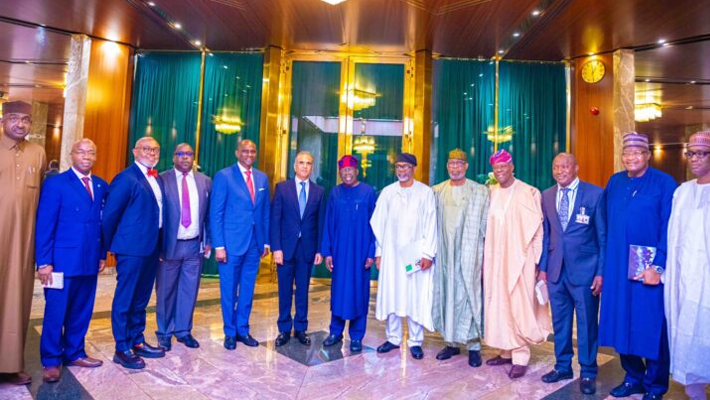 Tinubu with business executives