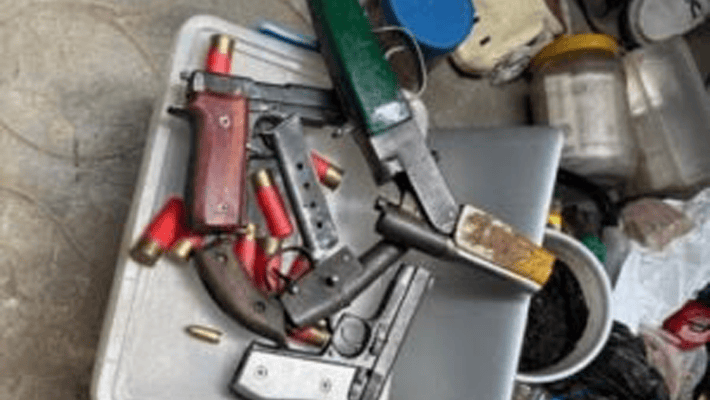 The recovered guns