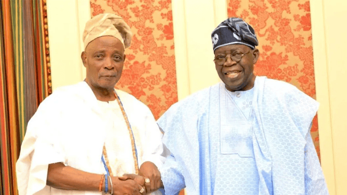 Oba Rasheed Ladoja and President Bola Tinubu