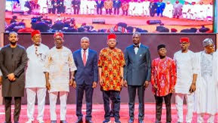 Shettima and others at the inauguration of a 25-year development blueprint for the South-East region