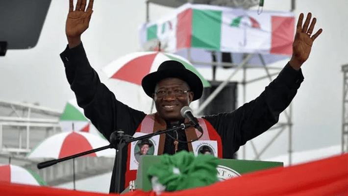 Jonathan campaigning in 2014