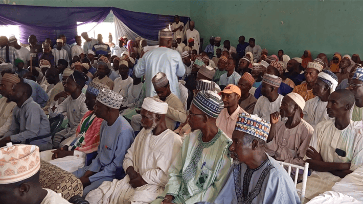 Citizens at the town hall meeting