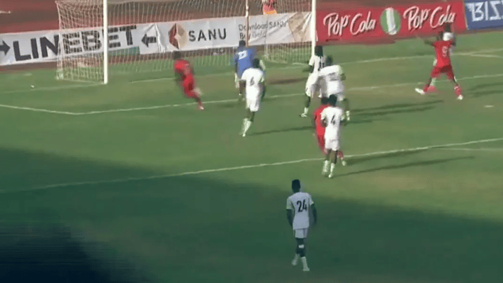 Super Eagles during the match
