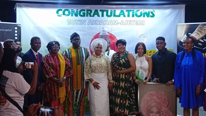 NFVCB honoured Toyin Abraham with a box office champion award