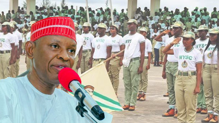 Gov Yusuf and corps members
