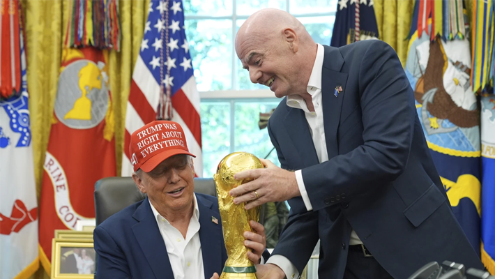 President Donald Trump and Gianni Infantino