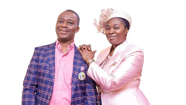 Olukoya with wife