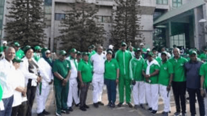 CAC staff during a Celebration Walk organised to mark the commission’s 35th anniversary on Saturday in Abuja