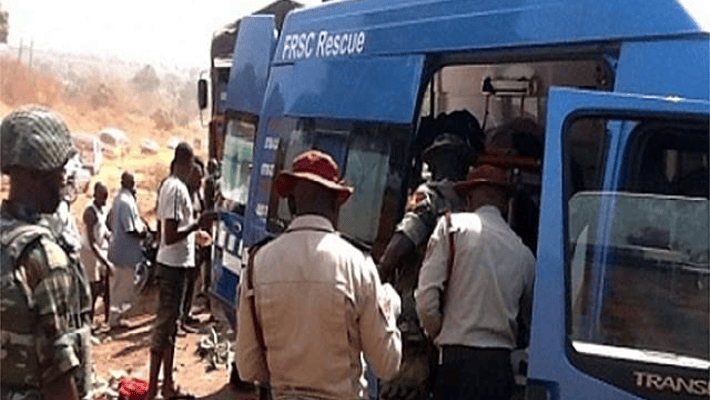 FRSC at an accident scene used to ilustrate the story