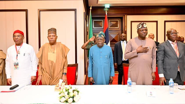Governor Hope Uzodimma, Vice President Kashim Shettima, President Bola Tinubu and others.