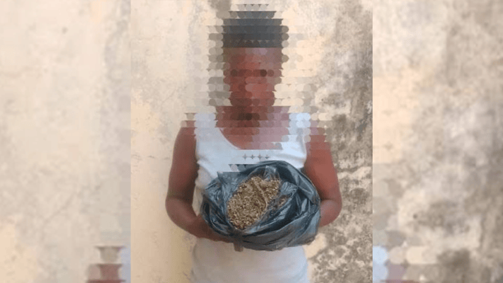woman with suspected cannabis