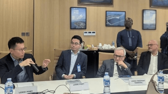 Wang Qiang, others at the end-of-year media parley in Lagos