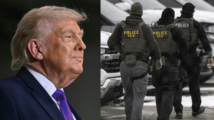 Trump and ICE agents