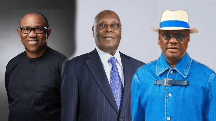 Peter Obi, Atiku Abubakar and Nyesom Wike
