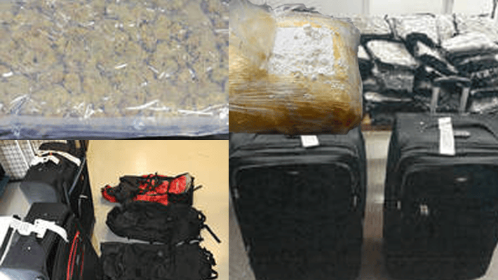 Smuggled cocaine and cannabis at Montréal-Trudeau International Airport