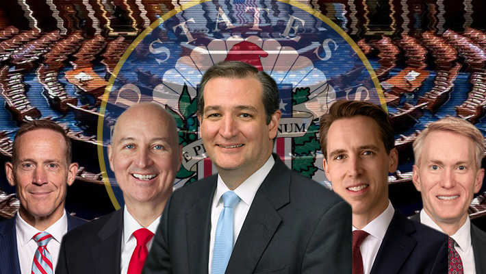 Ted Budd, Pete Ricketts, Josh Hawley, Ted Cruz and James Lankford