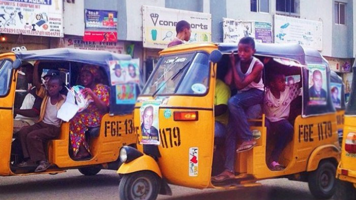 Overloaded tricycle
