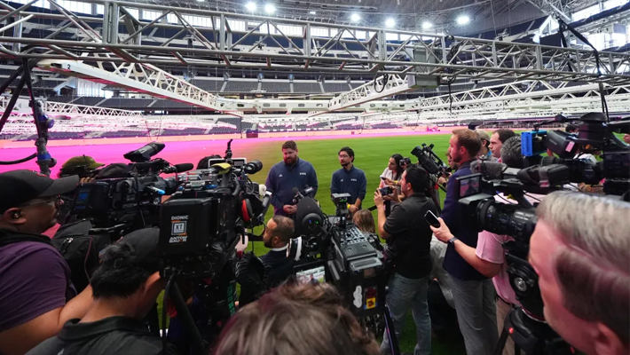Journalists covering the World Cup.