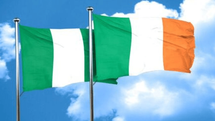 Nigeria and Ireland's flag